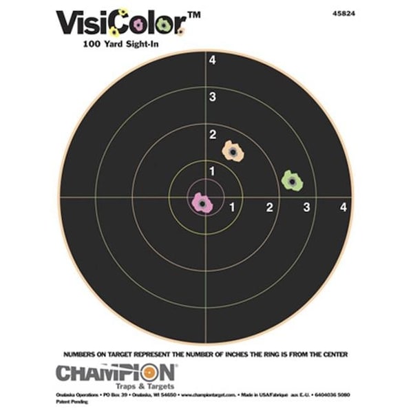 Champion Champion CH-45824 Champion VisiColor High - Visibility Paper Targets  8 in.  Bull  10pk - PY-A-1877