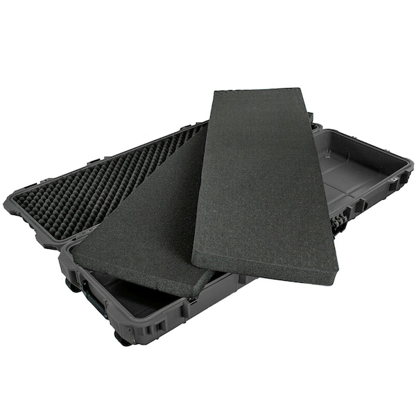 Eylar 48in Roller Hard Rifle Case Waterproof w/ Foam Black - SA00014