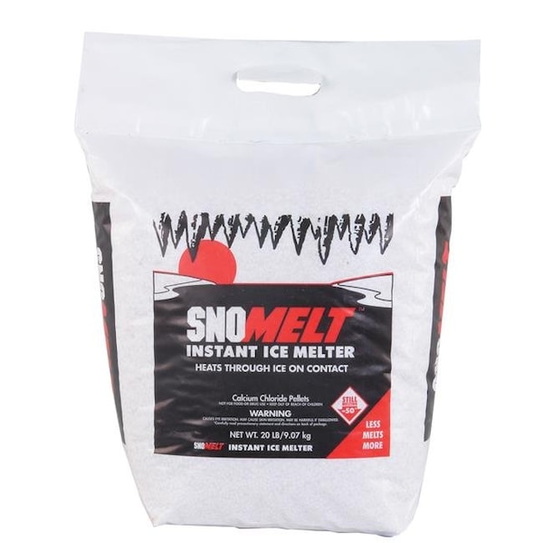 Snomelt SnoMelt S020BG 20 lbs Calcium Chloride Pellet Bag - S020BG
