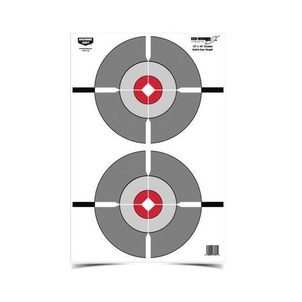 Birchwood Casey Eze-Scorer Double Bulls-Ey, 12x18 - BC-37207
