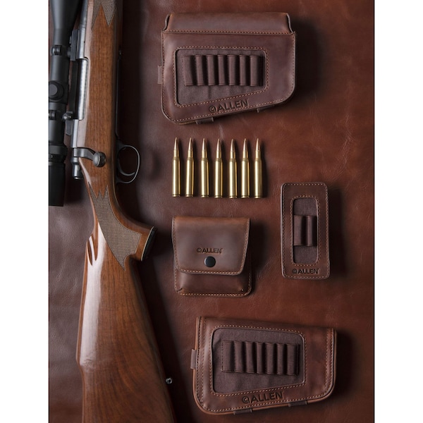 Allen Co Del Norte Leather Belt Loop Cartridge Holder, Brown - 8513