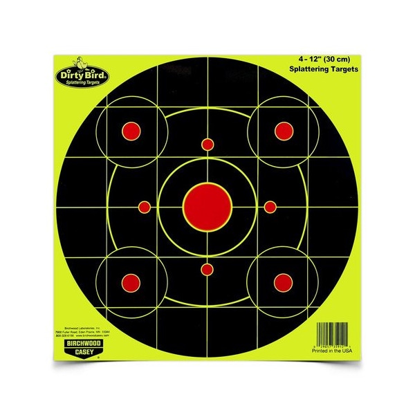 Birchwood Casey Dirty Yellow Bulls-Eye, 12 - BC-35912
