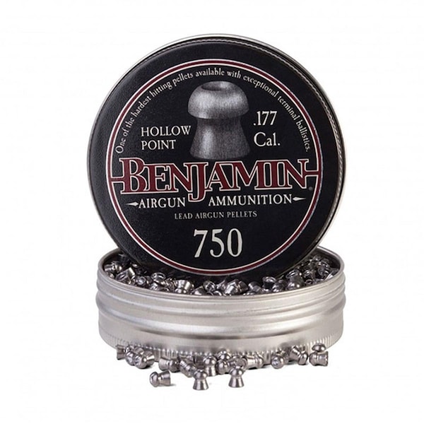 Benjamin 0.177 Caliber 7.9 Grain Hollow Point Pellet, 750 Count, 750PK - 14020