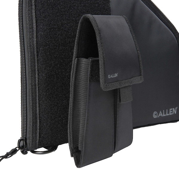 Allen Co Pistol Case with Mag Pouch, Full-Size Handguns up to 9.5 in., Black - 78-9