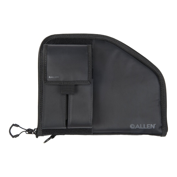 Allen Co Pistol Case with Mag Pouch, Full-Size Handguns up to 9.5 in., Black - 78-9