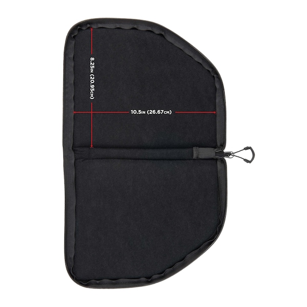 Allen Co Pistol Case with Mag Pouch, Full-Size Handguns up to 9.5 in., Black - 78-9