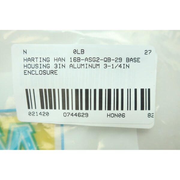 Harting HARTING HAN 16B-ASG2-QB-29 BASE HOUSING CONNECTOR - HAN 16B-ASG2-QB-29