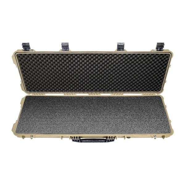 Eylar 48in Hard Rifle Case Equipped With Ragar Reconfigurable & Reusable XP Crosslinked Foam Insert - SA00014-TAN-RG-XP