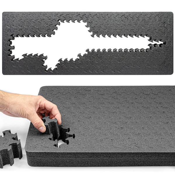 Eylar 38in Hard Rifle Case Equipped With Ragar Reconfigurable & Reusable XP Crosslinked Foam Insert - SA00013-WHI-RG-XP