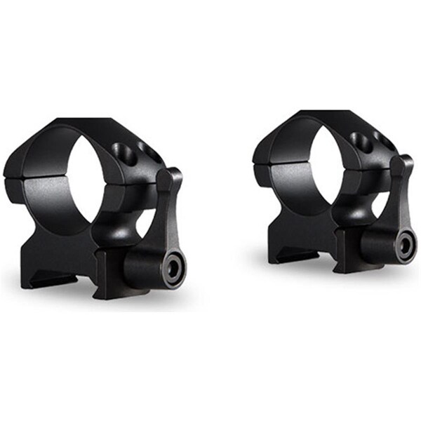 Hawke Optics Hawke Sport Optics  1 in. Precision Steel Rings Weaver Medium with Lever, Black - 2 Piece - 23011