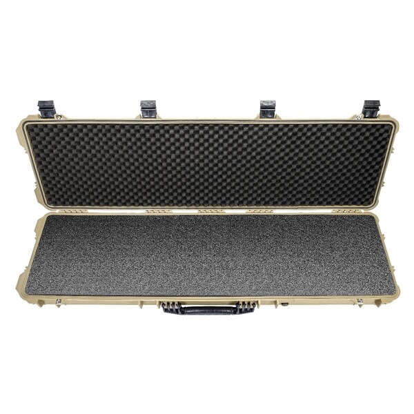 Eylar 53in Hard Rifle Case Equipped With Ragar Reconfigurable & Reusable XP Crosslinked Foam Insert - SA00015-TAN-RG-XP