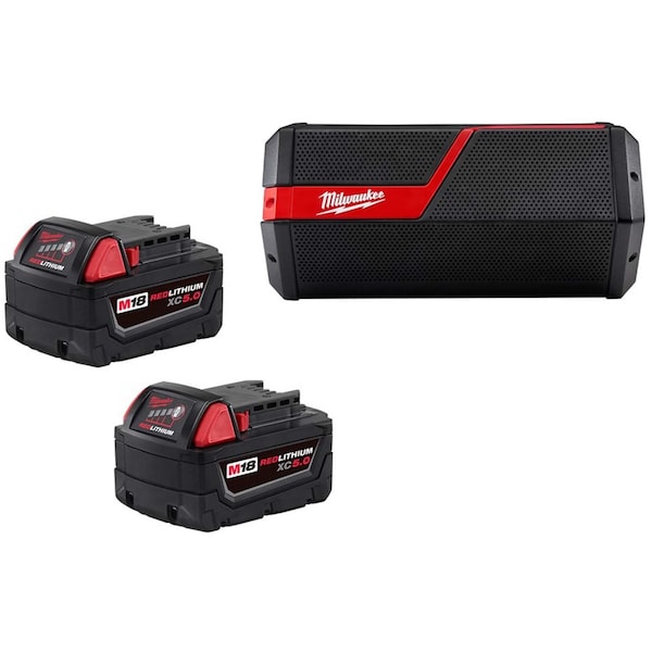 Milwaukee Tool Cordless Bat PK2 w/Jobsite Speaker - 48-11-1852, 2891-20