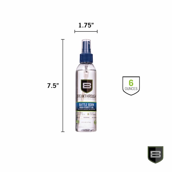 Breakthrough Clean Technologies Battle Born High-Purity Oil, 6oz Bottle, Clear - BTO-6OZ