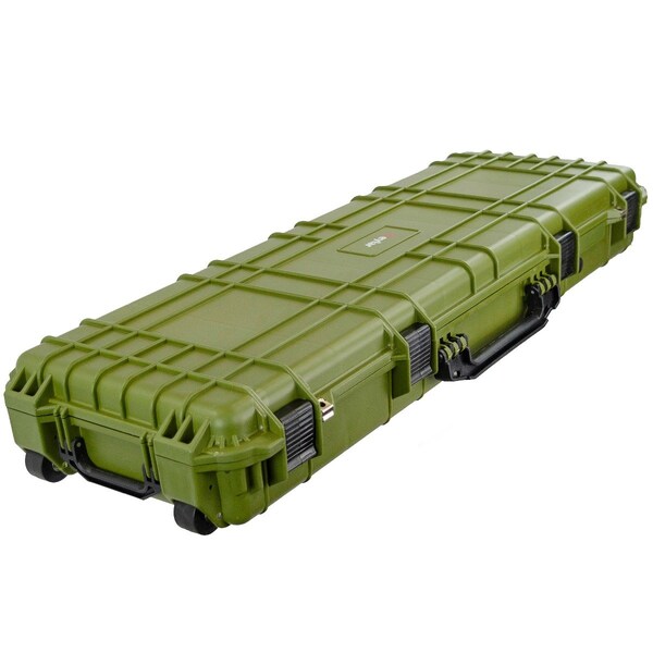 Eylar 38in Roller Hard Rifle Case Waterproof w/ Foam Green - SA00013-GRN
