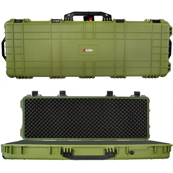 Eylar 38in Roller Hard Rifle Case Waterproof w/ Foam Green - SA00013-GRN