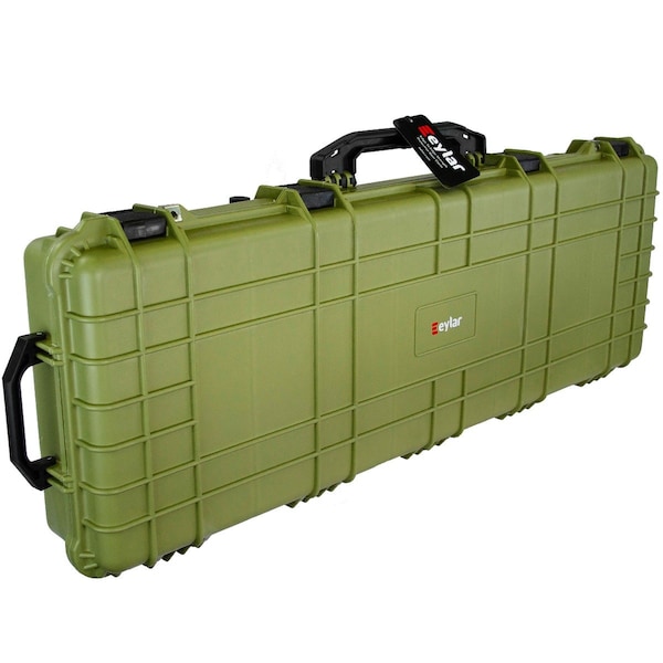 Eylar 38in Roller Hard Rifle Case Waterproof w/ Foam Green - SA00013-GRN