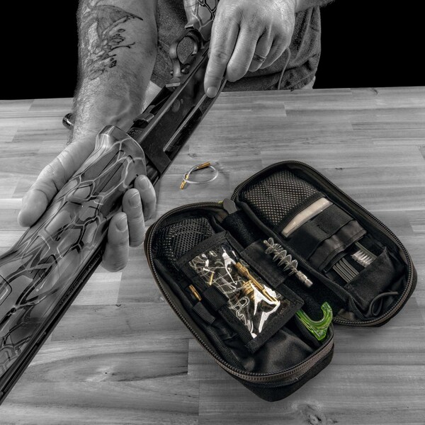 Breakthrough Clean Technologies Badge Series Rod & Pull-Through Cleaning Kit w/ Molle Pouch, 12 Gauge - BT-MPK-12