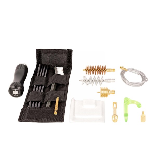 Breakthrough Clean Technologies Badge Series Rod & Pull-Through Cleaning Kit w/ Molle Pouch, 12 Gauge - BT-MPK-12