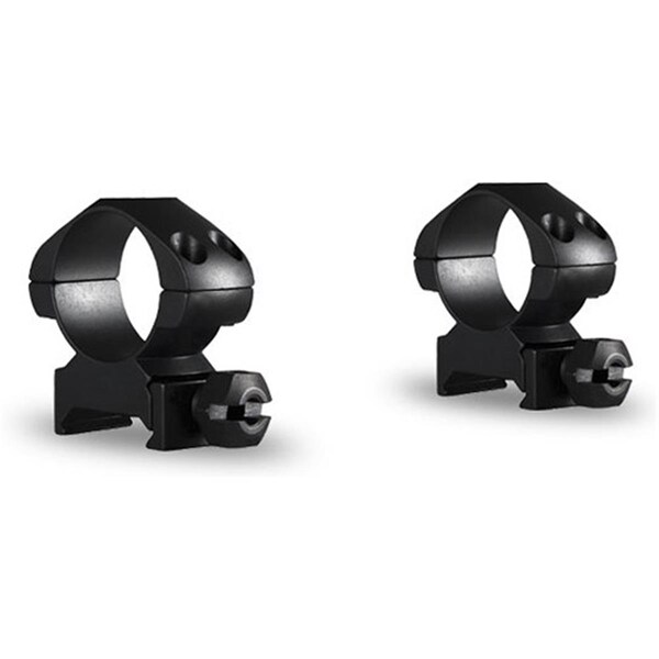 Hawke Optics Hawke Sport Optics  1 in. Precision Steel Rings Weaver Medium with Nut, Black - 2 Piece - 23001