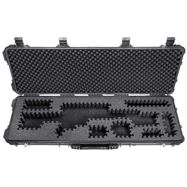 Eylar 48in Hard Rifle Case Equipped With Ragar Reconfigurable & Reusable XP Crosslinked Foam Insert - SA00014-BLK-RG-XP