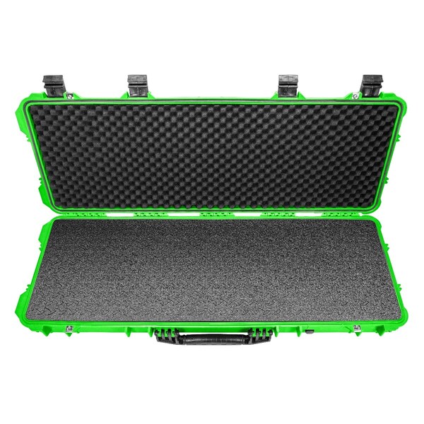 Eylar 44in Hard Rifle Case Equipped With Ragar Reconfigurable & Reusable XP Crosslinked Foam Insert - SA00008-NGRN-RG-XP