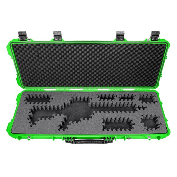 Eylar 44in Hard Rifle Case Equipped With Ragar Reconfigurable & Reusable XP Crosslinked Foam Insert - SA00008-NGRN-RG-XP