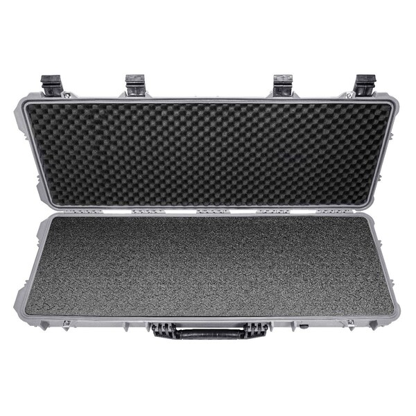 Eylar 44in Hard Rifle Case Equipped With Ragar Reconfigurable & Reusable XP Crosslinked Foam Insert - SA00008-GRA-RG-XP