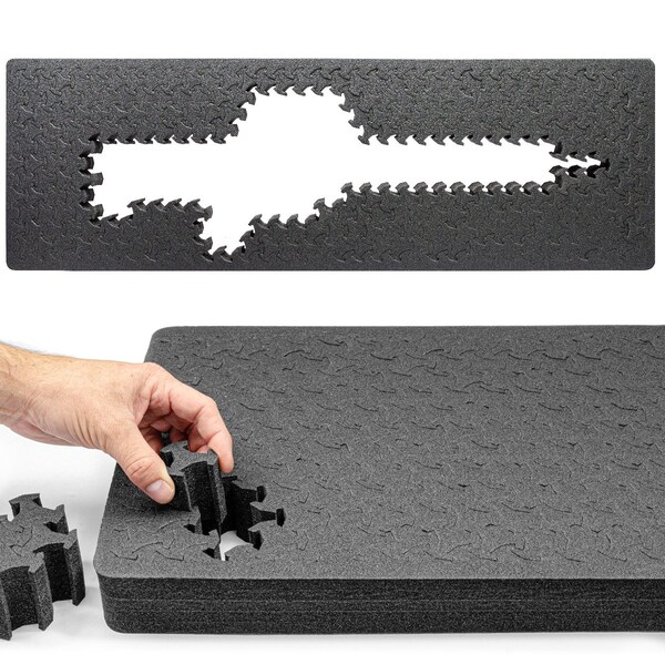 Eylar 44in Hard Rifle Case Equipped With Ragar Reconfigurable & Reusable XP Crosslinked Foam Insert - SA00008-PNK-RG-XP