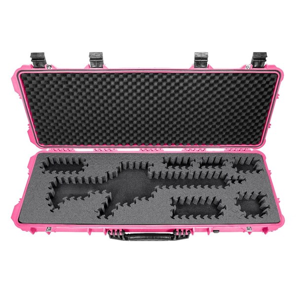 Eylar 44in Hard Rifle Case Equipped With Ragar Reconfigurable & Reusable XP Crosslinked Foam Insert - SA00008-PNK-RG-XP