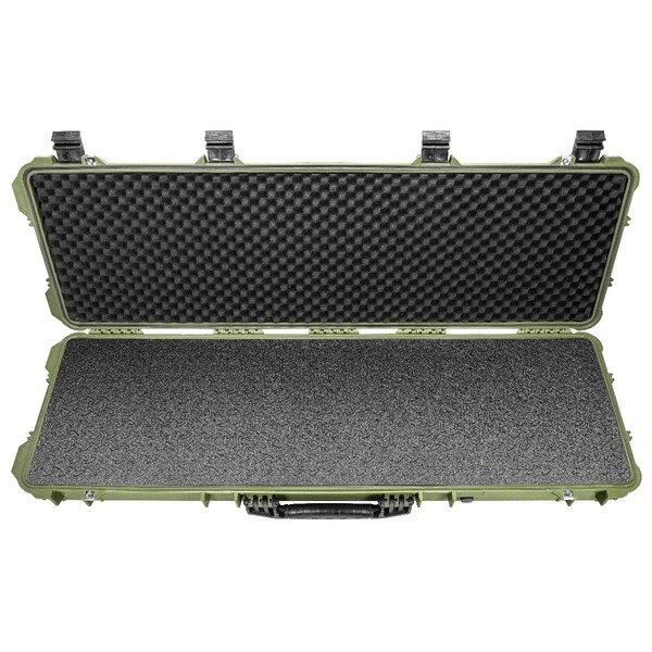 Eylar 48in Hard Rifle Case Equipped With Ragar Reconfigurable & Reusable XP Crosslinked Foam Insert - SA00014-GRN-RG-XP