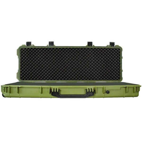 Eylar 44in Roller Hard Rifle Case Waterproof w/ Foam Green - SA00008-GRN
