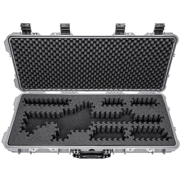 Eylar 38in Hard Rifle Case Equipped With Ragar Reconfigurable & Reusable XP Crosslinked Foam Insert - SA00013-GRA-RG-XP