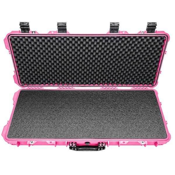 Eylar 38in Hard Rifle Case Equipped With Ragar Reconfigurable & Reusable XP Crosslinked Foam Insert - SA00013-PNK-RG-XP