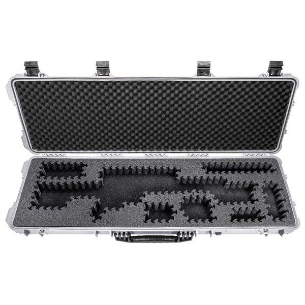 Eylar 48in Hard Rifle Case Equipped With Ragar Reconfigurable & Reusable XP Crosslinked Foam Insert - SA00014-WHI-RG-XP