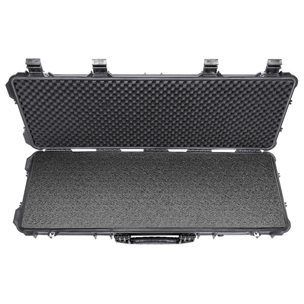 Eylar 44in Hard Rifle Case Equipped With Ragar Reconfigurable & Reusable XP Crosslinked Foam Insert - SA00008-BLK-RG-XP