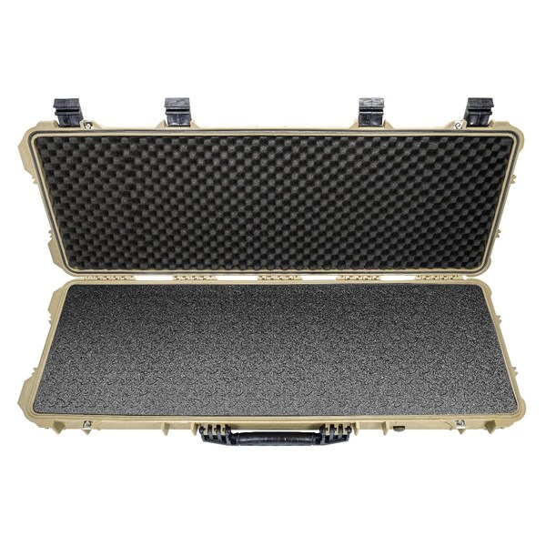 Eylar 44in Hard Rifle Case Equipped With Ragar Reconfigurable & Reusable XP Crosslinked Foam Insert - SA00008-TAN-RG-XP