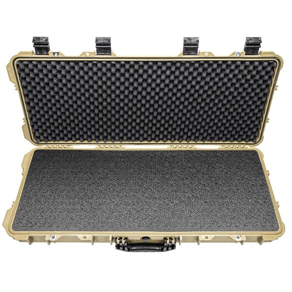 Eylar 38in Hard Rifle Case Equipped With Ragar Reconfigurable & Reusable XP Crosslinked Foam Insert - SA00013-TAN-RG-XP