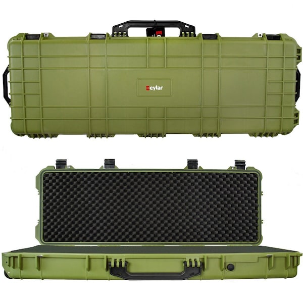 Eylar 48in Roller Hard Rifle Case Waterproof w/ Foam Green - SA00014-GRN
