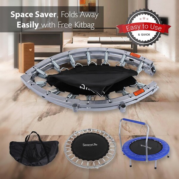 Serenelife Jumping Fun Sports Trampoline, Kids Size - SLSPT365