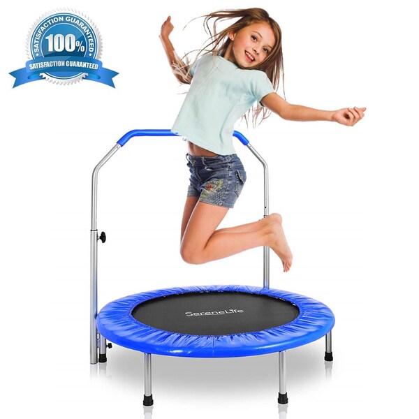 Serenelife Jumping Fun Sports Trampoline, Kids Size - SLSPT365