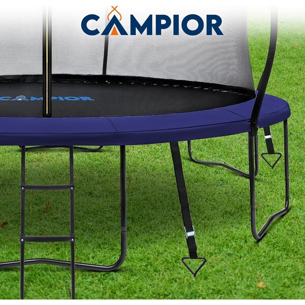 Campior Heavy Duty Galvanized Steel Trampoline Anchors, Wind Stakes, Easy Install with T-Hook - RMTRHK1