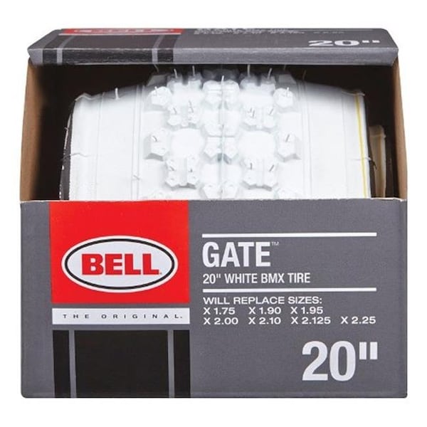 Bell Sports Bell Sports 7023268 20 in. BMX Bike Tire  White - 8296030