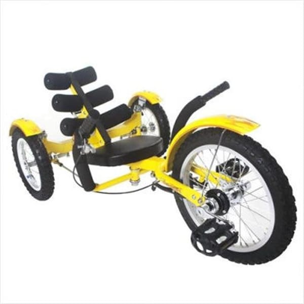 Asa Products ASA Products Tri-201Y 16 in. Mobo Mobito Three Wheel Cruiser - Yellow - TRI-201Y