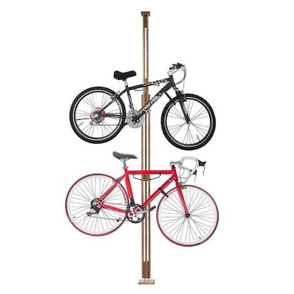 Rad Sportz RAD Cycle Products 83-DT5245 2021 Woody Bike Stand Bicycle Rack Storage or Display Holds Two Bicycles - 83-DT5245