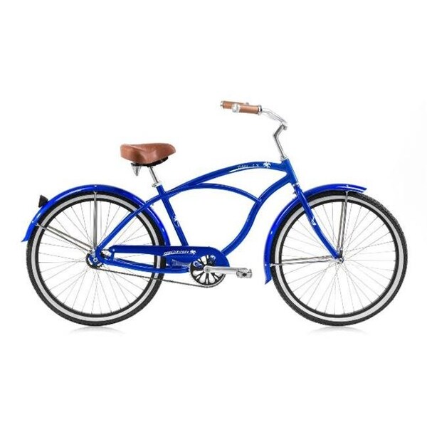 Micargi Micargi TAHITI-M-DBL 26 in. Tahiti Mens Beach Cruiser Bicycle; Dark Blue & Black - TAHITI-M-DBL