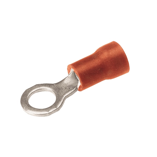 Burndy TNC RING TONGUE TERMINAL, 22-16 AWG 12-1/4" BOLT, RED - TP16-14