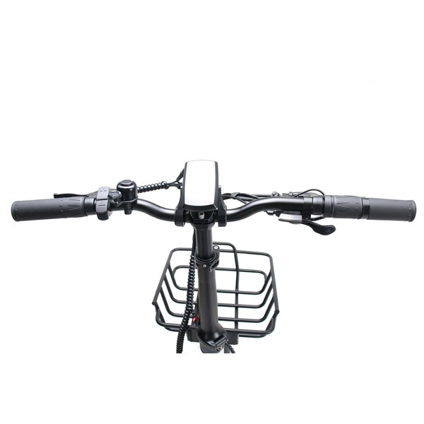 Voltour 20in Deluxe Folding E-Bike with Step Thru Frame - 750W, Black - 20EB-FOLSDSTBK