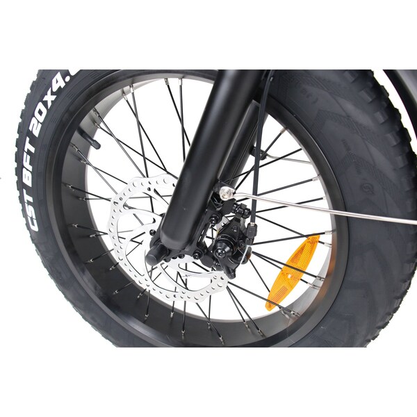 Voltour 20in Deluxe Folding E-Bike with Step Thru Frame - 750W, Black - 20EB-FOLSDSTBK