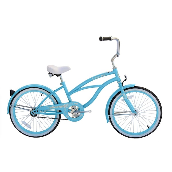 Micargi Female Single Speed Stainless Steel Jetta Beach Cruiser, Baby Blue - JETTA-F-BBL