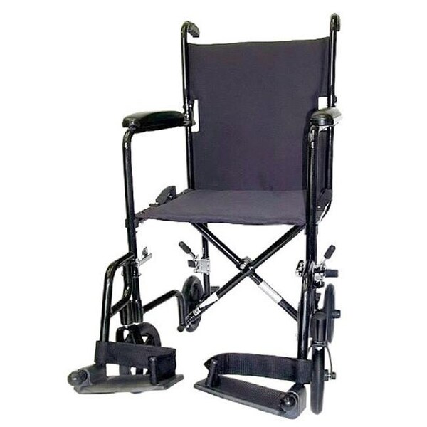 Karman Karman T-2017 17 Inch Seat Width Transporter with Fixed Full Armrests with Folding Backrest - T-2017